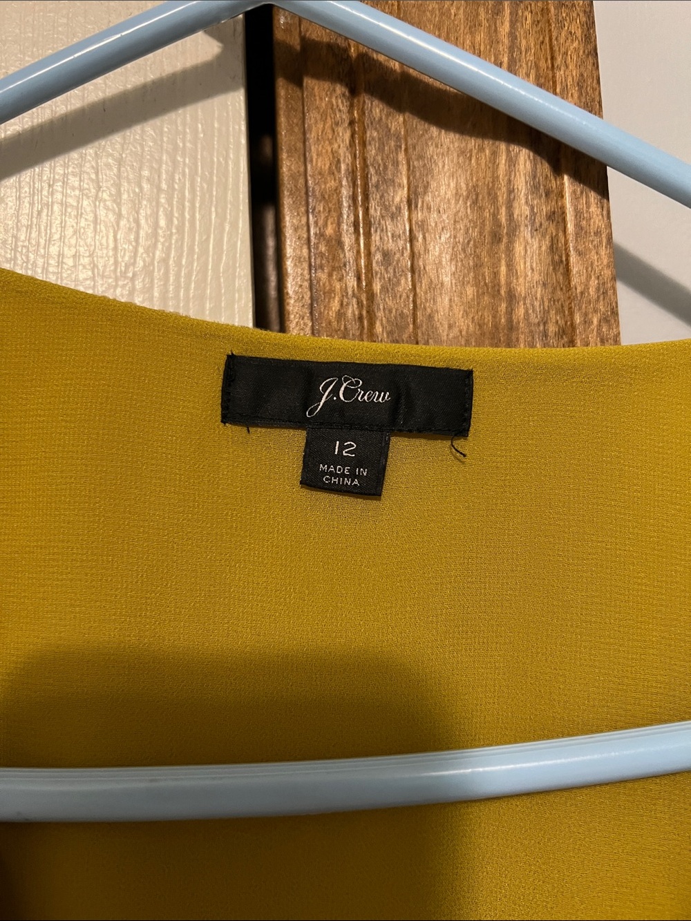 J. Crew Mustard Yellow Crewneck Blouse
